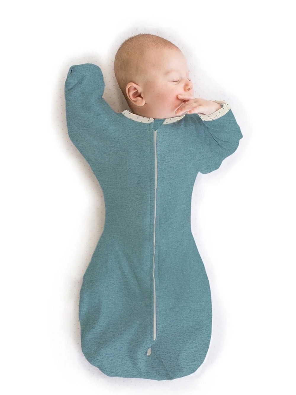 SwaddleDesigns Infant Transitional Swaddle Sack Arms Up 6-9 mo Heathered Teal